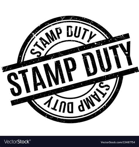 Stamp duty rubber stamp Royalty Free Vector Image