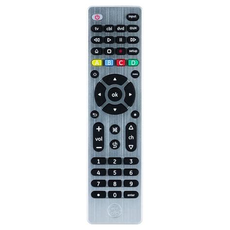 GE GE 4-Device Universal Remote Control, Brushed Silver Designer Series ...