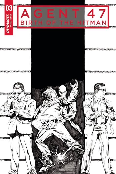 Agent 47 Birth of Hitman #3 Cover C 1 for 10 Black & White Incentive ...