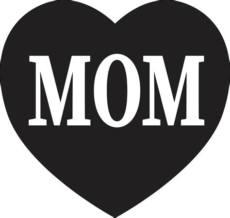 mom in heart icon. mothers day sign. mom in heart symbol. mama sign ...