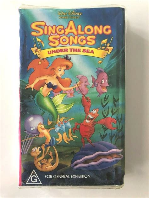 DISNEY ~ SING ALONG SONGS ~ UNDER THE SEA ~ LITTLE MERMAID ~ PAL VHS ...