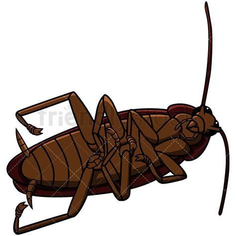 Dead Cockroach Cartoon Vector Clipart - FriendlyStock