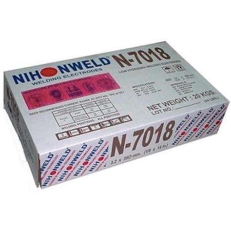 20 KG Nihonweld N-7018-G Welding Electrode Rod 1/8, 1 box | Lazada PH