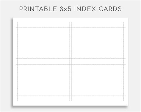 Printable 3x5 Index Card. Printable Note Cards. Printable - Etsy in ...