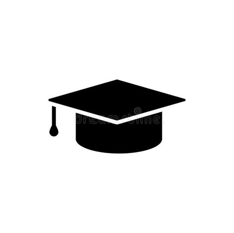 Education icon Isolated on white. Background. Graduation cap simbol in ...