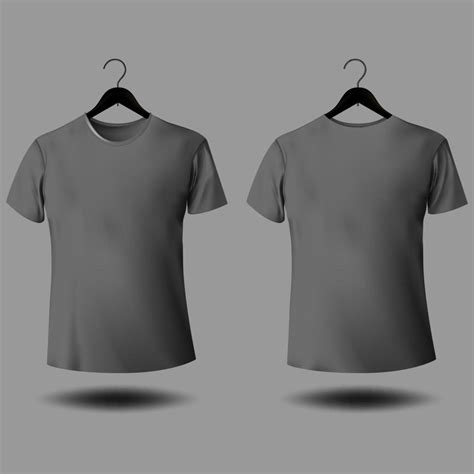 grey t-shirt mockup, t shirt with short sleeves Free Vector 11867977 ...