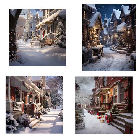 34 Christmas Village Background Backdrop for Photography 3 - Etsy