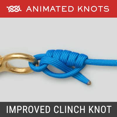 Improved Clinch Knot | Fishing Knots | Animated Knots by Grog