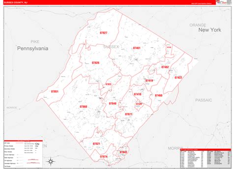 Maps of Sussex County New Jersey - marketmaps.com