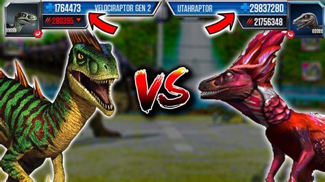 VELOCIRAPTOR vs UTAHRAPTOR LEVEL 999 | Jurassic World: The Game - YouTube