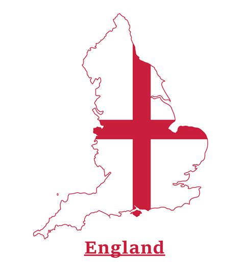 England National Flag Map Design, Illustration Of England Country Flag ...