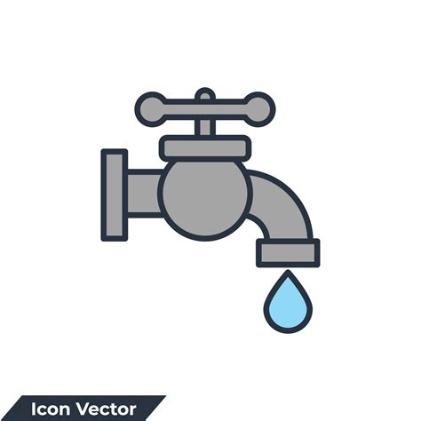 tap faucet icon logo vector illustration. Faucet symbol template for ...