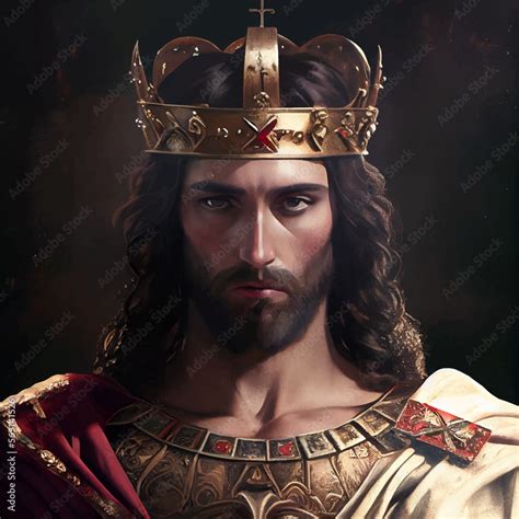 Jesus Christ, king of kings, illustration Stock Vector | Adobe Stock