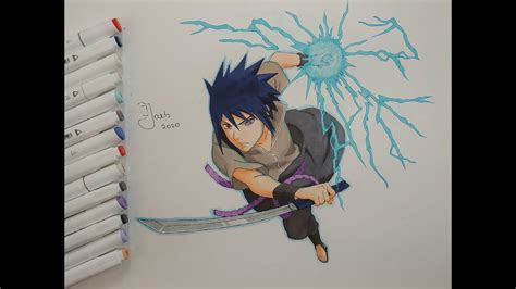 Drawing Sasuke Uchiha final chidori (w/1VoiceArt) - YouTube