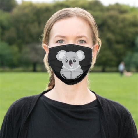 Cute animated Koala Bear Adult Cloth Face Mask | Zazzle