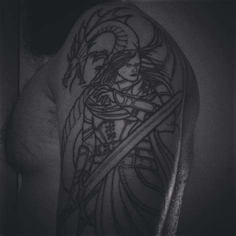 Anomander Rake tattoo (linework done, shading to come) : r/Malazan