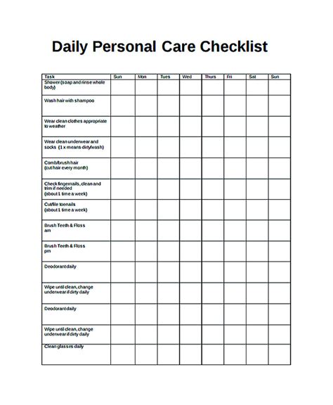 Free Daily Checklist Template and Its Purposes