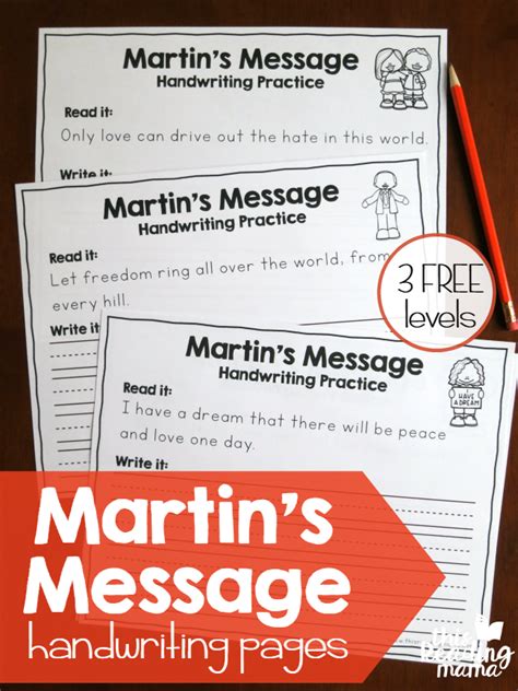 Martin Luther King, Jr. Handwriting Pages - This Reading Mama