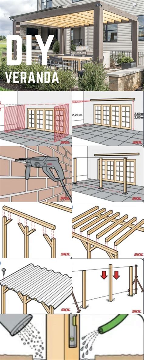 HOW TO BUILD A VERANDA in 2021 | Veranda, Metal roof panels, Building