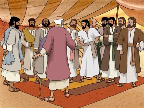 FreeBibleimages :: Joseph meets his brothers :: Joseph's brothers kneel ...