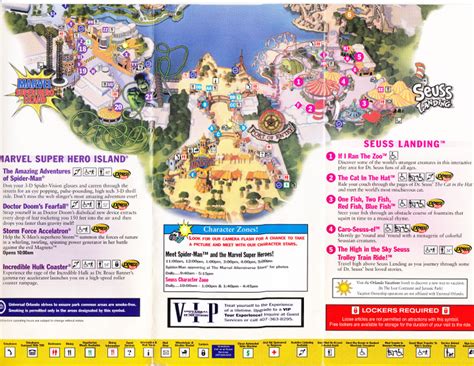 Universal Studios Islands Of Adventure Park Map