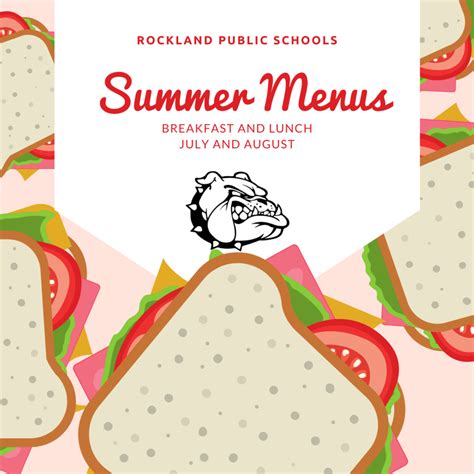 July and August Menus | Rockland Public Schools