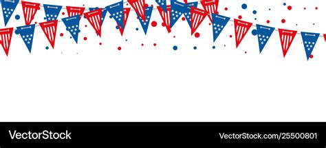 Usa flags banner triangle american Royalty Free Vector Image