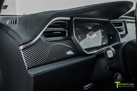 Tesla Model X P100D - Black Interior - Carbon Fiber Dash Kit - Dashboa ...