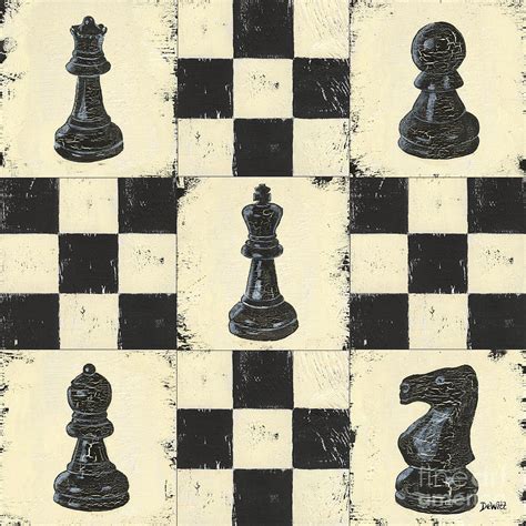 Chess Pieces Painting by Debbie DeWitt