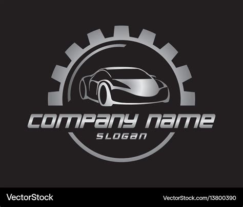 Car business logo black background Royalty Free Vector Image