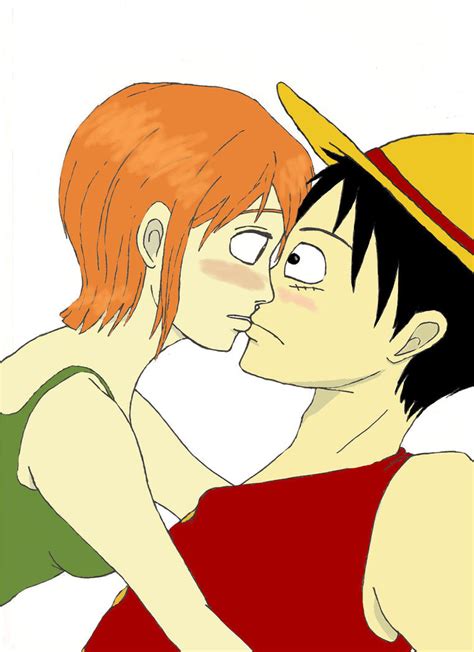 Luffy and nami accidental kiss by Cocoskywalker on DeviantArt