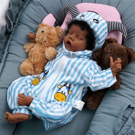 17" Reborn Baby Dolls Black African American Realistic Newborn Baby ...