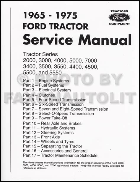 Operators Manual For Ford 3000 Tractor