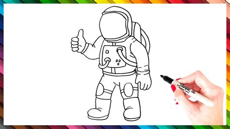 Astronaut Drawing Easy | 101hannelore