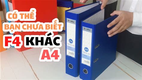 Có thể bạn chưa biết BÌA CÒNG KHỔ A4 và F4 KHÁC NHAU như thế nào | ANEW ...