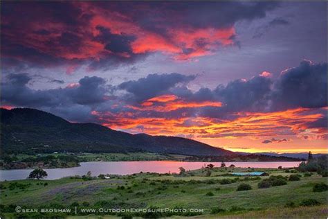 A brilliant sunset sky marks the end of several days rainy spring ...