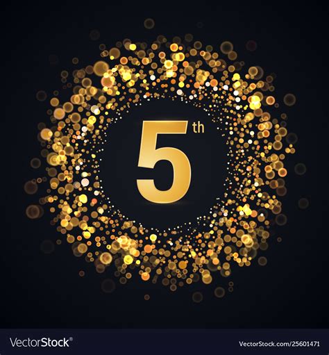 5 years anniversary isolated design element Vector Image