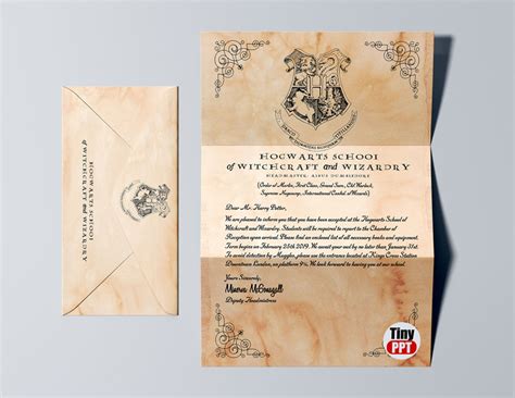 Personalized Replacement For Hogwarts Acceptance Letter Wizarding World ...