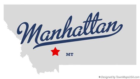 Map of Manhattan, MT, Montana