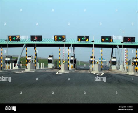 M6 Toll Road Motorway England UK Toll Booths Stock Photo - Alamy