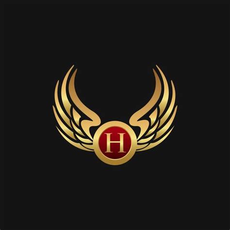 Luxury Letter H Emblem Wings logo design concept template 611253 Vector ...