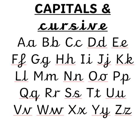 Cursive Upper And Lowercase Letters