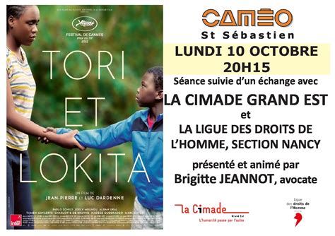 Projection du film "Tori et Lokita" - La Cimade