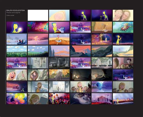 inside out / color script | Pixar concept art, Color script, Color studies