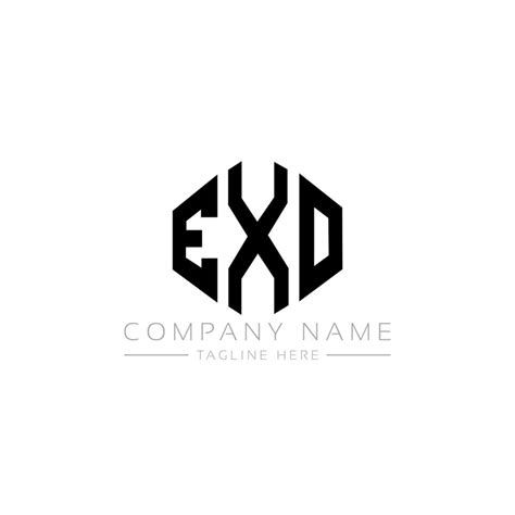 EXO letter logo design with polygon shape. EXO polygon and cube shape ...