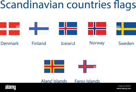 Scandinavian Countries Flags