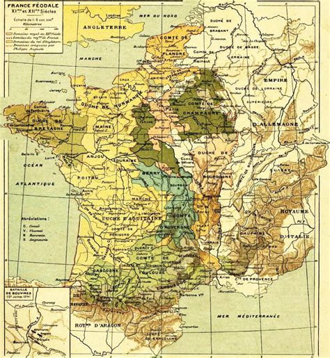 Medieval France map - Map of France medieval (Western Europe - Europe)