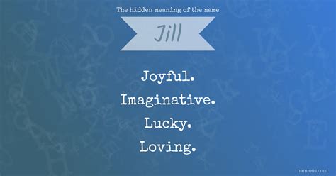 The hidden meaning of the name Jill | Namious