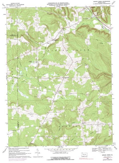 Spring Creek topographic map, PA - USGS Topo Quad 41079g5