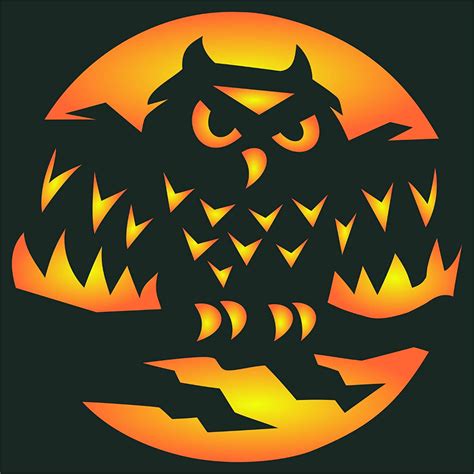 10+ Owl Pumpkin Carving Stencil